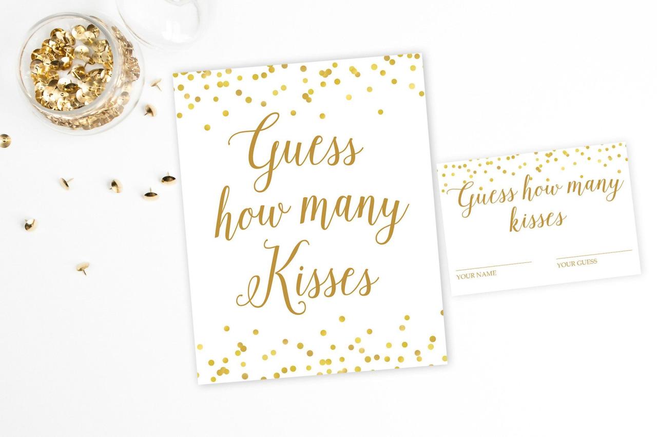 Free template guess how many kisses free printable