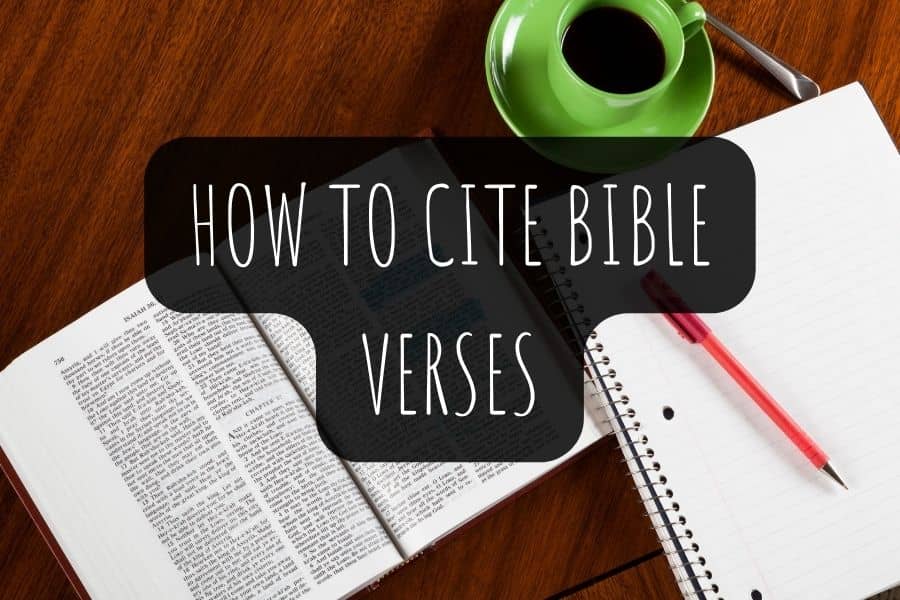 Bible chapter and verse how to write