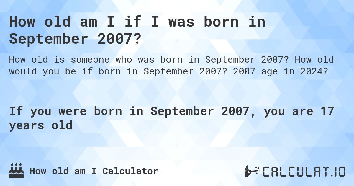 Born in august 1967 how old am i